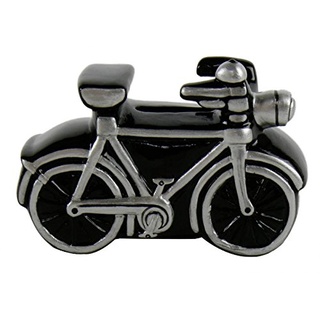 Mini-Spardose Fahrrad schwarz 10cm aus Keramik