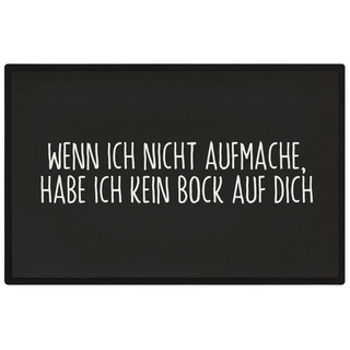 Fußmatte »Lustige Fußmatte mit Spruch Geschenk Lustiger Spruch Kein Bock Auf Dic«, Trendation schwarz