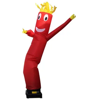 Gaorui Aufblasbarer Schlauchmann Sky Puppet Dancer – lustiger, verrückter Winker, aufblasbarer Schlauch, für Festival-Werbung (ohne Gebläse) (rot, 3 m)