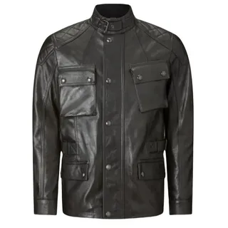 Belstaff Motorradjacke Turner Motorrad Lederjacke protektoren robust schwarz S