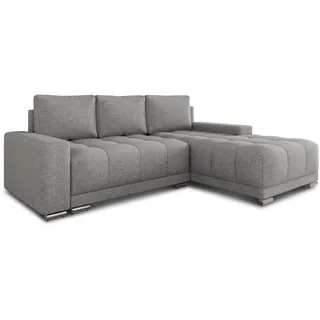 Sofnet Ecksofa Pavo mit Schlaffunktion und Bettkasten - Big Sofa, Couch, Couchgarnitur, Eckcouch, Ecke, Sofagarnitur - Ottomane Universal (Grau (Sawana 21))