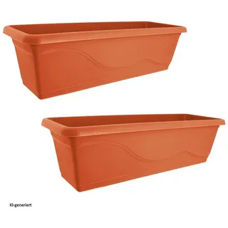 Hti-Living Blumenkasten 60 x 17 x 20 cm Terracotta