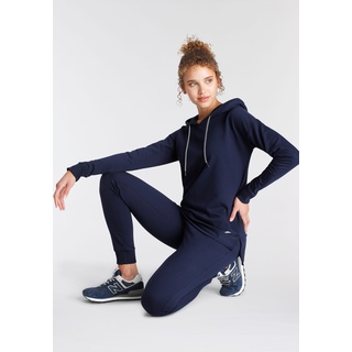 Jogginganzug FAYN SPORTS "Lounge Comfort" Gr. 42, blau (navy) Damen Sportanzüge Sportbekleidung