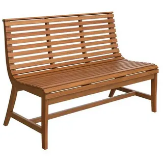Ambia Garden Gartenbank, Teak, Holz, Akazie, Hartholz, 2-Sitzer, 125x87x66 cm, Gartenmöbel, Gartenbänke