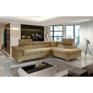 MF Design Eduardo Recamiere Rechts in Beige -  (L) 202 x (B) 275 x (H) 88 cm | Gr.: onesize