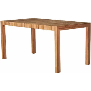 Gartentisch Manti aus massivem Teakholz, modern, quadratisch, naturbraun, 85x85 cm, für 4 Personen