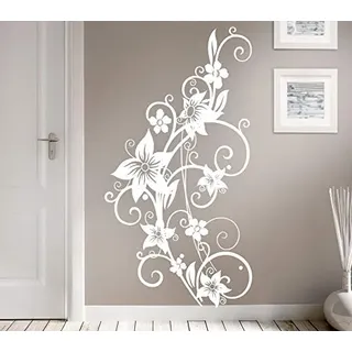 Grandora W951 Wandtattoo Blumenranke dunkelrot (BxH) 58 x 110 cm