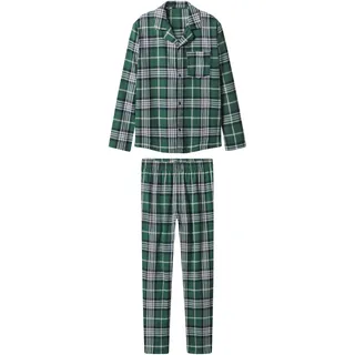 ESMARA® Damen Flanell-Pyjama (Grün, XS(32/34))
