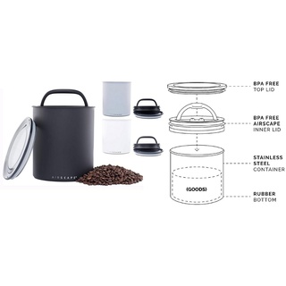 Airscape Vorratsdose »Airscape®«, (1 tlg.), mit Ventil-Deckel, robuste Verarbeitung grau