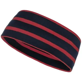 modAS Stirnband Unisex 2535 Kopfband Maritim Kinder und Erwachsene zweilagig Baumwolle Streifen & Unifarben, leichter Tragekomfort, Formstabil & Pflegeleicht blau|rot 3 - bis 60 cm Kopfumfang (Erwachsene)