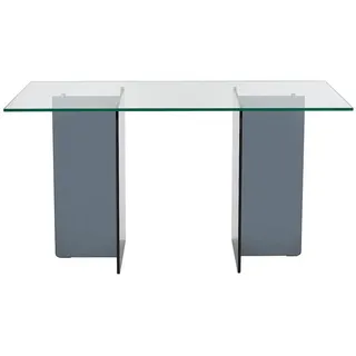 Vente-Unique Schreibtisch, Transparent, Glas, Uni, 140x75x60 cm, Arbeitszimmer, Schreibtische, Bürotische