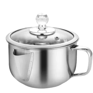 Fetttrennkanne, 1200ML Fettabscheider Edelstahl, Suppenölabscheider Mit Deckel, Sauciere Lebensmittelbehälter Für Zuhause, Küche Und Kochen, Suppensieb