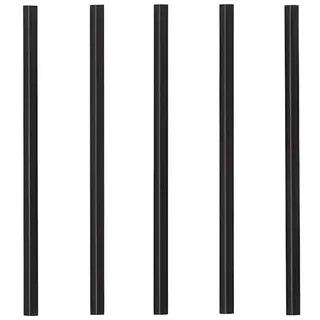 PAPSTAR Trinkhalme Mehrweg-Cocktail Trinkhalme PP Ø 7 mm, 15 cm schwarz 500 Stk schwarz