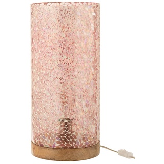 Tischlampe Mosaik Glas Rosa Large