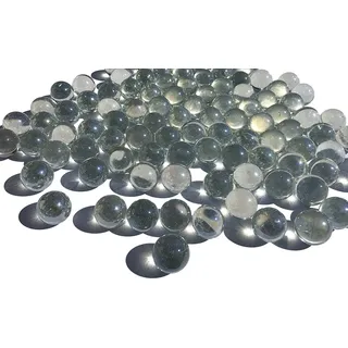 CRYSTAL KING Durchsichtige Glasmurmeln Glaskugeln 16mm Durchmesser 500gr Dekokugeln transparente klare Murmel Glaskugeln Dekoglaskugeln Dekoration Murmeln Glaskügelchen klar