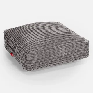 Lounge Pug Bodenkissen Cord Schiefergrau Zierkissen Sofakissen Dekokissen