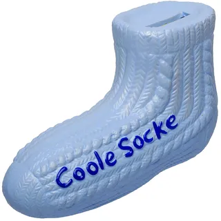 alles-meine.de GmbH Spardose - Coole Cocke - Kunstharz/Polyresin - Sparschwein - stabile Sparbüchse - Socken - Kinderspardose - Baby - Reisekasse Urlaub Reisen - Geldgeschenk -..