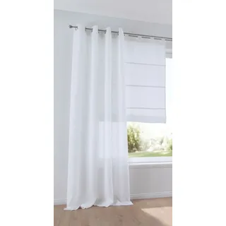 Kutti Vorhang Gardine Weiss Breite 140 * Höhe 225 cm