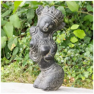 Oriental Galerie Dekofigur Dewi Tara Büste Stein-Figur Garten 30 cm (1 St) grau