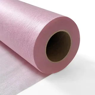 Tischläufer, Tischband, 0.3 × 50M, Rosa, Einweg Vlies Stoffähnlich Tischdecke Rolle, Hochzeit, Geburtstag, Party, Dekoration