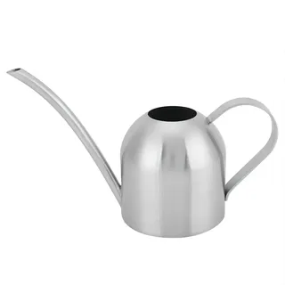 VIFERR Edelstahl Gießkanne, 1000ml Kleine Gießkanne mit Langer Ausguss, Zimmerpflanze Sprinkler Blumengießkanne Bonsai MiniGießkanne für Büro Haus Balkon Garten Pflanzen (Silber)