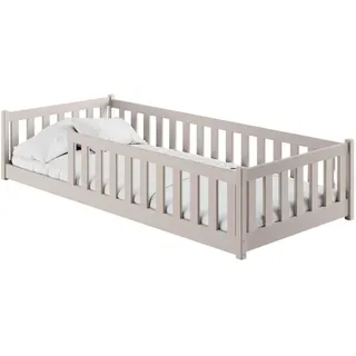 Kids Collective Kinderbett Bodenbett 80 x 160 cm Kiefer grau
