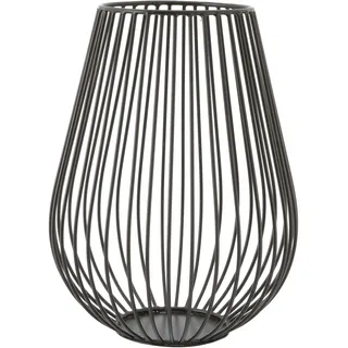 Point-Virgule Kerzenhalter aus Metall, Industrial Wohnzimmer deko, modern, Schwarz, 17 cm H 22,5 cm