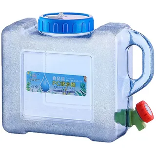 Raypontia Wasserkanister Mit Hahn Und Griffen 5 L | Kanister Mit Ausgießer | Wasserkanister Camping | Trinkwasserkanister Mit Hahn | Wasserbehälter Mit Hahn |Dicht Wasserbehälter Camping