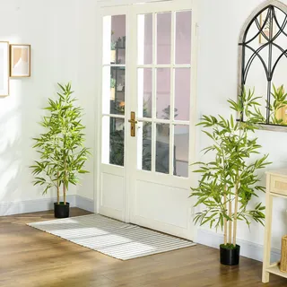 Homcom 2er Set Kunst Bambus 120 cm