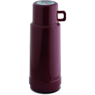 ROTPUNKT Isolierflasche 1 Liter mit integriertem Becher - Hochwertige Isolierkanne Made in Germany I Bis zu 24 h heiß & 36 h kalt (Jesper 60, Maroon)