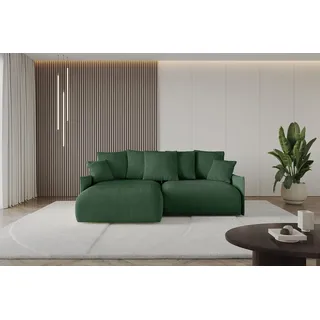 altdecor Ecksofa Cord 2-Sitzer Grün