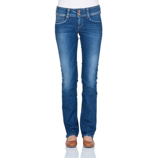 Pepe Jeans Damen Jeans Gen Regular Fit Blau Dark D45 Normaler Bund Reißverschluss W 25 L 34