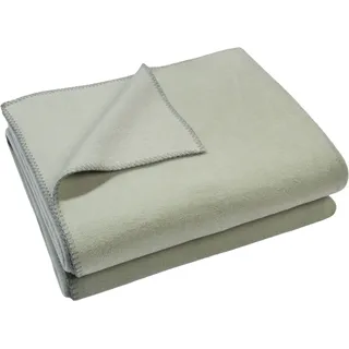 Zoeppritz Soft-Fleece Wohndecke 160 x 200 cm Schwarz/Grün