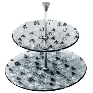 Ritzenhoff & Breker Servier-Serie Tree Grey Winter Größe Etagere 2-Stufig Tree Grey Winter