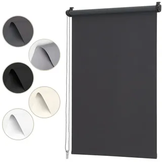 Sekey Verdunklungsrollo Seitenzugrollo 45 x 130 cm grau