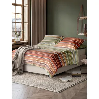 IRISETTE Zobel 8732 multi gestreift Baumwolle bunt 135 x 200 cm + 80 x 80 cm