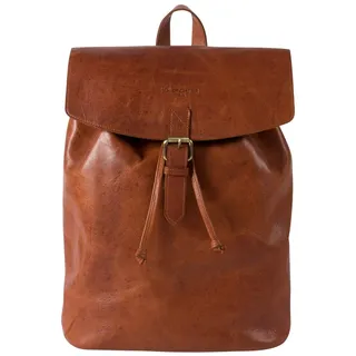 HOLZRICHTER Berlin - Rucksack aus Leder für Damen & Herren (No 2-3), Daypack 38x27x11cm, Echtleder Laptop Rucksack, Cognac-Braun - M