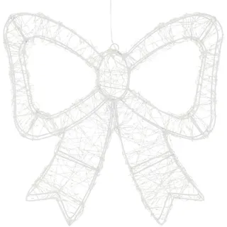 ECD Germany Weihnachtsschleife LED 48x46 cm Weiß