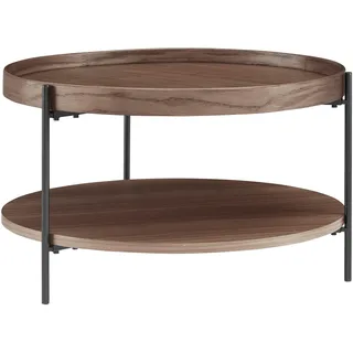 SalesFever Couchtisch Chicago Braun Walnuss 69 x 39 cm