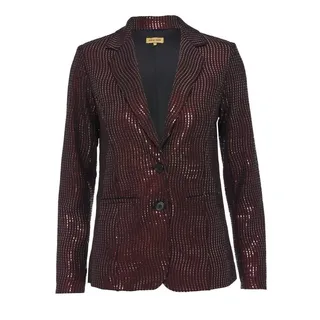 Sarah Kern Jackenblazer Freizeitblazer figurbetont mit glitzernden Pailletten 34