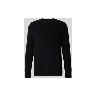Regular Fit Strickpullover mit Woll-Anteil Modell 'BOSSE-R', Black, XL