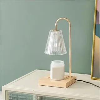Rauchfreier, Geruchloser Elektrischer Kerzenwärmer Aus Klarglas, Ideal Als Tischlampe Für Die Schlafzimmerdekoration.