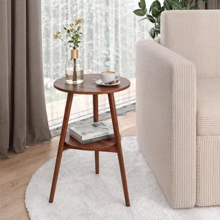 Vicco Couchtisch Rondal Nussbaum 38 x 38 cm