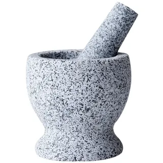 Granit-mörser-set Mit Schützendem Fuß, Holzlöffel Und Kostenlosem E-book - Stabile Und Geruchlose Granit-mörser Und Stößel - Kleiner Gewürzmörser