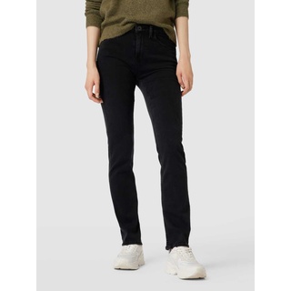 Straight Fit Jeans mit 5-Pocket-Design Modell 'CELIA', Black, 30/32