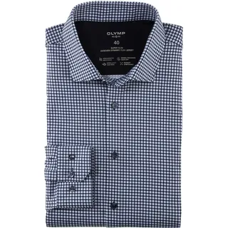 OLYMP Herren Oberhemd Langarm No. Six,Rotationsprint auf Jersey,24/7 - No 6 six,22 Modern Kent - 43