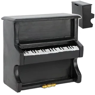 alles-meine.de GmbH große Spardose - Klavier/Piano - stabile Sparbüchse aus Porzellan/Keramik - Sparschwein - lustig witzig - Musik Instrument/Instrumente Unterricht - Reis..