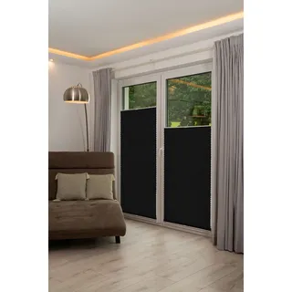 K-home 872765-21 Klemmfix-Plissee 55 x 130 cm (B x L) Anthrazit Lichtschutz +++ Moderne Crushed Optik +++