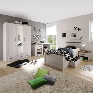 BEGABINO Kinderzimmer-Set Luca 4tlg. Dekor Weiß