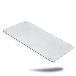 Kerafactum Schneidbrett transparentes Glasschneidebrett Küchenbrett aus Glas | Glasbrett Maße 50 x 40 x 0,5 cm zum Schneiden Servieren von Lebensmitteln | Herdabdeckung Herd Abdeckung Schneidebrett